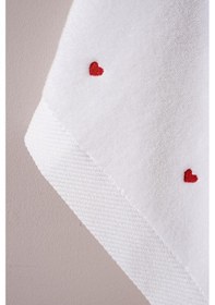 Resim Varol Love Serisi Nakışlı Micro Cotton Banyo Havlu Seti Kırmızı-standart Kırmızı 
