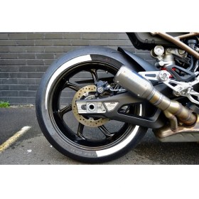 Resim Yeni Özel Motosiklet Lastik Yanağı Beyaz Sağ-Sol/ön-Arka 