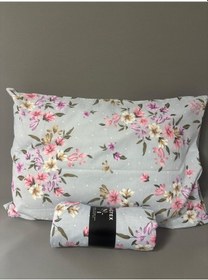 Resim Niğtex Çiçekli Battal Boy Lastikli Çarşaf Seti Mor 