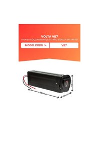 Resim Volta Vb7 Uyumlu 48v 20ah Elektrikli Bisiklet Bataryası 