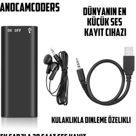 Resim Nanocamcoders Tek Şarjla 20 Saat Ses Kayıt Gizli ( Kamera Özelliği Yoktur ) 