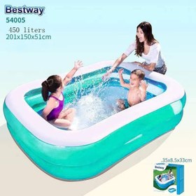 Resim Nessiworld Bestway Büyük Dikdörtgen Aile Havuzu 201x150x51cm 