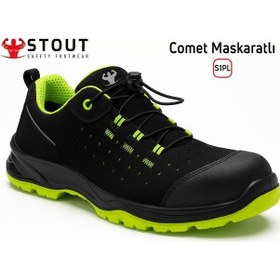 Resim Stout İş Ayakkabısı Kompozit Burunlu Maskaratlı Comet S1p - 37 Siyah 