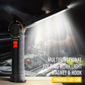Resim LiHangStar USB Şarj Edilebilir LED Çalışma Lambası, 300 Lümen COB Katlanabilir El Feneri, Manyetik ve saç tokası ile, Su Geçirmez Olmayan ABS Malzeme, Kamp, Yürüyüş, Balıkçılık için Taşınabilir Mini Fener, Şükran Günü Hediyesi 