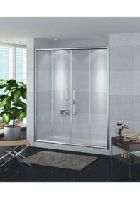 Resim Blackline İki Duvar Arası Duvardan Duvara 5Mm Cam Duşakabin H:190 Şeffaf 