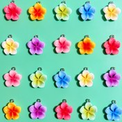 Resim 20 adet Tropikal Hibiskus Çiçeği Süsleri - Takı Yapımı için Canlı Reçine Kolye Uçları, Anahtarlıklar ve Aksesuarlar - Karışık Renkler, Dayanıklı ve Hafif, Kendi El İşi ve Hediyeler için Mükemmel, Takı Yapımı için Şanslar 