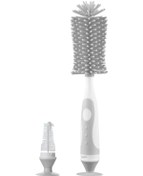 Resim Geekyou Silikon Biberon Ve Emzik Temizleme Fırçası Seti: 360 Döner S-şekli, Sabitlenir, Çeşitli Kullanim Alanı - Gri 