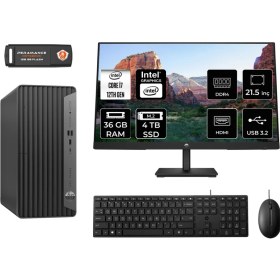 Resim Hp Pro Tower 400 G9 Intel Core I7 12700 36GB 4tb SSD 21.5" Fhd Monitör 6U3M9EA Fdos Masaüstü Bilgisayar & Per4 USB Bellek 6U3M9EAMNT335 