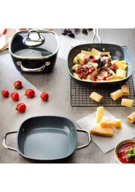 Resim Schafer Gastronomie Master Seramik Tava 28cm-siyah/gri 