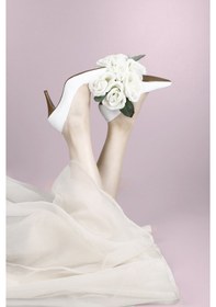 Resim Gönderi(R) Gönderi R Beyaz Antik Sivri Burun İnce Topuklu Hakiki Deri Stiletto Beyaz 