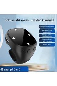 Resim MEGAMUS Kablosuz Bluetooth Halka Uzaktan TikTok Video Kaydırma Telefon Selfie için Parmak Kontrolü 