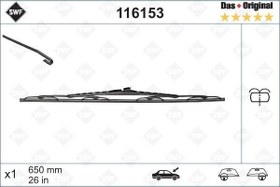 Resim SILECEK SUPURGESI ON SOL 650mm MERCEDES VITO W638 97 03 SWF 