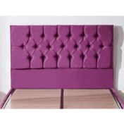 Resim Niron Purple Tek Kişilik Yatak Başlığı - 120 cm Mor Kumaş Başlık - Baza ve Karyola Başlığı 
