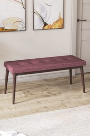 Resim Canisa Concept Pera Serisi Bench , Geniş Oturma Alanlı , 1. Sınıf Kumaş , Gülkurusu Bench , Ceviz Gürgen Ayak 