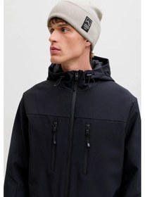 Resim Jack & Jones Erkek Jacalpes Logo Detaylı Örme Bere 12286472 Gri Gri 