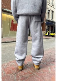 Resim Basic Ayarlanabilir Paça Eşofman Altı Gri Melanj Gri Melanj 