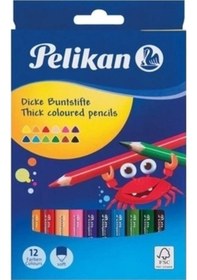 Resim Pelikan Kuru Boya Kalemi Combino Jumbo Üçgen 12 Li 