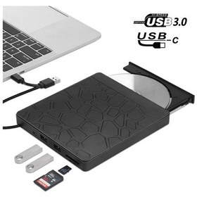Resim Sones Çok İşlevli Harici Dvd Sürücüsü Usb3.0 Cd Dvd +/-rw Yazıcı Ve Sd Yuvası 