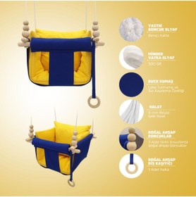 Resim Sallansana Saks Mavi Sarı Kombin Dream Swing Salıncak 