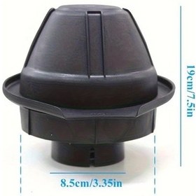 Resim Chuangyinshop 1 Adet Araç Şnorkel Başlığı 85mm 3.4ın Mantar Tasarım Hava Akışı Plastik Dayanıklı Çoğu Araç İçin 