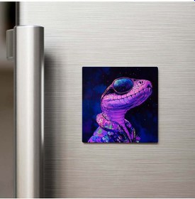 Resim Cosmic Snake - Kozmik Yılan - Güneş Gözlüklü Style - Buzdolap Magneti 
