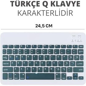 Resim NovStrap Xiaomi Pad 6 Redmi Pad Pro 5 6 Se Mi Pad ile Uyumlu Bluetooth Klavye Mouse Seti BEYAZ 