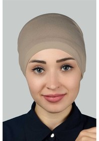 Resim Altobeh Hazır Pratik Geçmeli Lastikli Tesettür Bone - Açık Vizon 