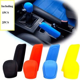Resim 1 Adet/2 Adet Araç Manuel Silikon Vites Topuzu Kılıfı, El Freni Koruyucu Kol - Oto Aksesuar 