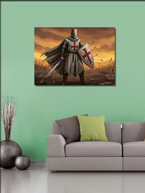 Resim Tablo Mega Kanvas Tablo Güneş Batarken Haçlı Şövalyesi YTCNVS505735, 100 x 140 