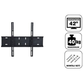 Resim Achill 37'' 42'' 106 Ekran Sabit Tv Askı Aparatı Su Terazili 