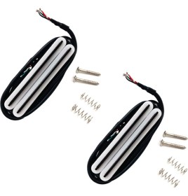 Resim Xin Yue Zhang Ξ Ny Ue Zhang 2x Sıcak Raylı Manyetikler Çift Parça 11K Alnico5 Gitar Alıcısı Fit Strat Tele Elektro Gitar, Beyaz (Yurt Dışından) 