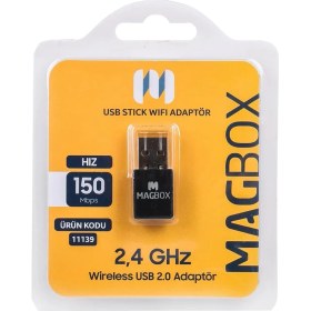 Resim Mena Rise Mini USB Stick Wifi Adaptör, 7601 Chipset, 2.4ghz, 150 Mbps, Hd Uydu Alıcı Uyumlu USB Stick Wifi Adaptör, 802.11N, Magbox 