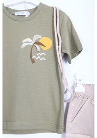 Resim Xo Kids Erkek Çocuk Alt Üst Şort Takım 2-7 Yaş 3152 Haki 
