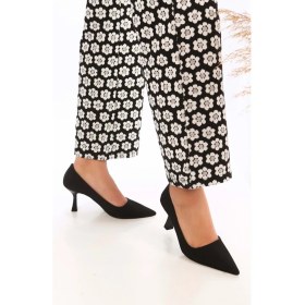 Resim Shoeberry Kadın Gatsby Siyah Mat Saten Topuklu Ayakkabı Stiletto10 