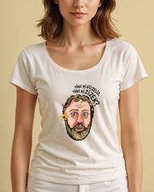Resim Slavoj Zizek Geniş Yaka Tişört 