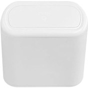 Resim Suntek Taşınabilir Araba Çöp Kovası Kapaklı Asılı Beyaz 