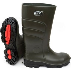 Resim Polly Boot Pollyboot Galaxy Vega Pu Çizme Uzun Her Numara "çelik Burunsuz" 