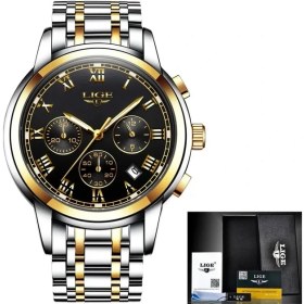 Resim Hanyang Lıge Erkekler Saatler En Lüks Marka Tam Çelik Su Geçirmez Spor Kuvars Izle Erkekler Moda Tarih Saat Chronograph Relogio Masculino (Yurt Dışından) 