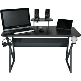 Resim Özel Tasarım Oyuncu Masası 135 cm Bardaklık ve Kulaklık Tutucu Hediye 