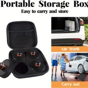 Resim Depolama Çantası ile Batarya ve Boya Jack Pad Adaptörü Koruyucu, for Tesla Model 3 Y S X Kaldırma Noktası Adaptör Aracı için Kaldırma Jack Pad Yedek Parça 