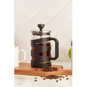 Resim UltraMint Şık 600 ml Siyah Borosilikat Cam French Press, Kaliteli ve Dayanıklı 