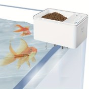 Resim Otomatik Balık Besleyici, Nem Geçirmez Akvaryum Yem Dispenseri, Balıklar için Zaman Ayarlı Besleme Cihazı, Pil ile Çalışır, PVC Malzeme, ≤36V ile Çalışır, Granül ve Toz Balık Yemi için Uygun (Pil Dahil Değildir) 