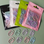 Resim 30 Adet Renkli Makaron Tasarımlı Kağıt Klips Seti, Çok Şekilli Metal Bağlayıcı Klipsler, Dekoratif Ofis Malzemeleri, Çeşitli Kalp/Ay/Yıldız/Elmas Şekilleri, Belge Düzenleyiciler, Demir Malzeme 