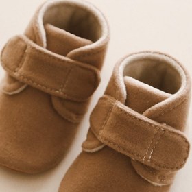 Resim Minik Adımlar Bebek Patik, Unisex Bebek Panduf,Cırt cırtlı bebek patik,Bebek Ayakkabısı 