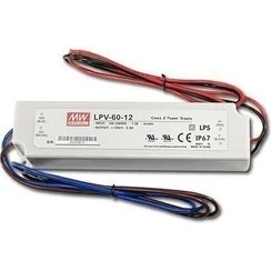 Resim Mean Well Lpv-60-12 12VDC 5.0AMP IP67 Güç Kaynağı 