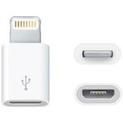 Resim Streak Apple Iphone Lightning Micro Usb Çevirici Dönüştürücü Adaptör - Beyaz 