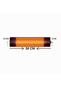 Resim Sunstar Halojen Termostatlı 1800 W Soba - İnfrared Isıtıcı 