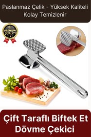 Resim Svein Premium Yüksek Kaliteli Uzun Ömürlü Paslanmaz Çelik Çift Taraflı Biftek Et Dövme Çekici Yumuşatıcı 