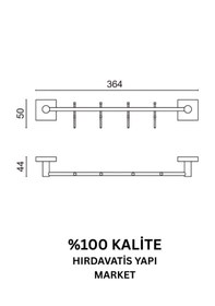 Resim Çelik Banyo Paslanmaz Pirinç Vizyon 4 Lü Askılık Gri 