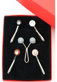 Resim Numetal 5li Taşlı Şal Eşarp Klipsi. Eşarp Klipsi. Şal Klipsi. Türban Klips. Başörtü Klips. Şal Eşarp Klipsi Gümüş Gri 